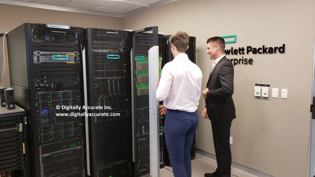 Stephen Wagner at Digitally Accurate Inc. visits HPe CCoE Data center