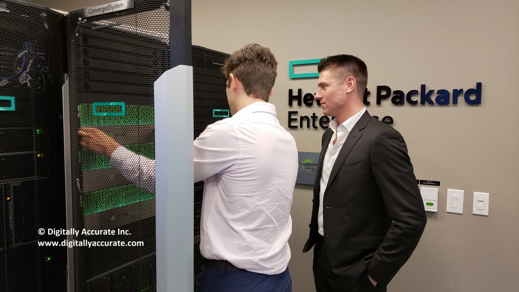 Stephen Wagner at Digitally Accurate Inc. visits HPe CCoE Data center